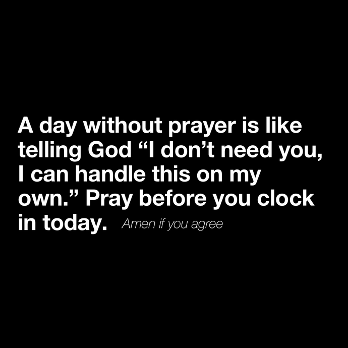 Pray before you start☝️