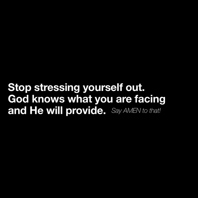 He will provide 👍