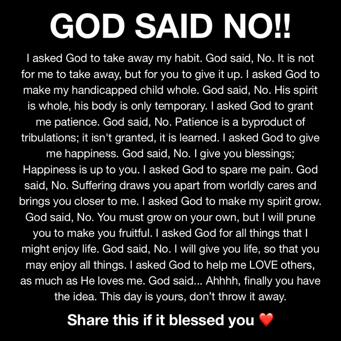 He said NO! 🚫