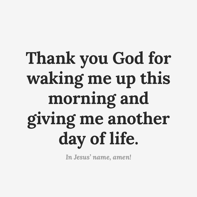 God gave me another day 🙌